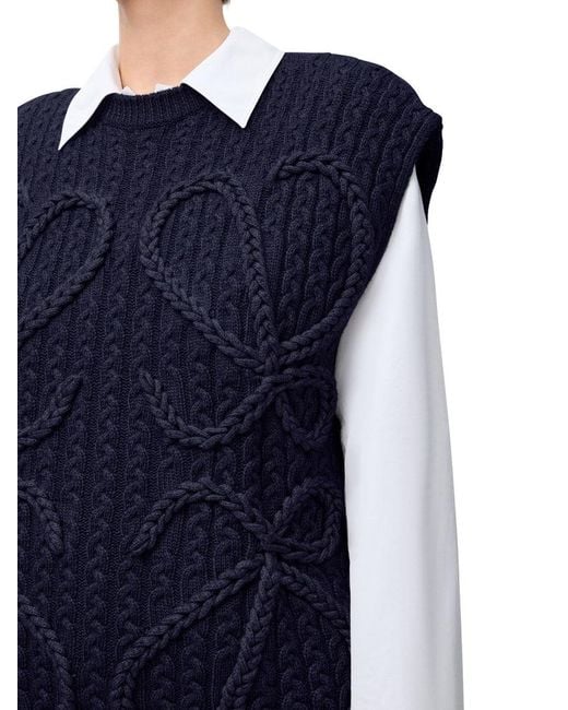 Loewe Blue Wool Vest