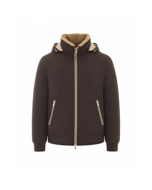 Brunello Cucinelli Brown Down Jacket for men