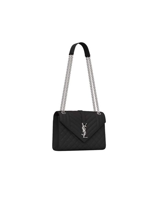 Saint Laurent Black Envelope Medium Bag