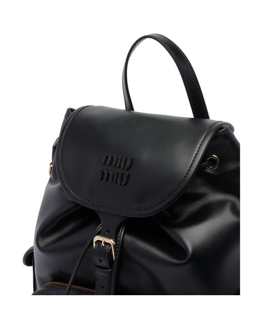Miu Miu Black Logo Backpack