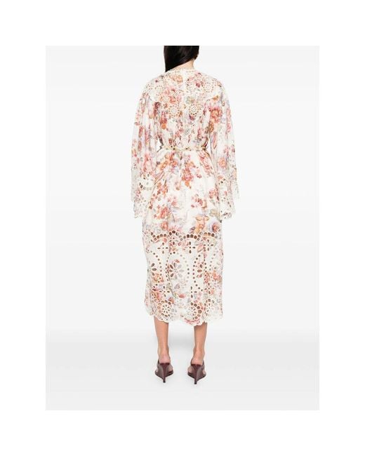Zimmermann Pink Neutrals Dresses