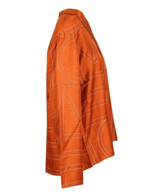 Totême Orange "Monogram" Pajama Top