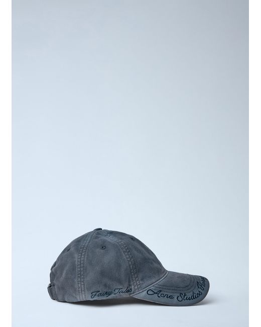 Acne Blue Logo Baseball Cap for men