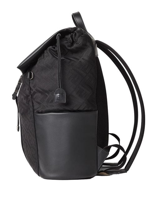 Fendi Black Baguette Backpack Ff for men