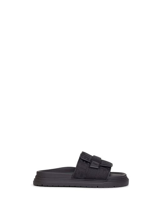 Fendi Black Chunky Slides for men