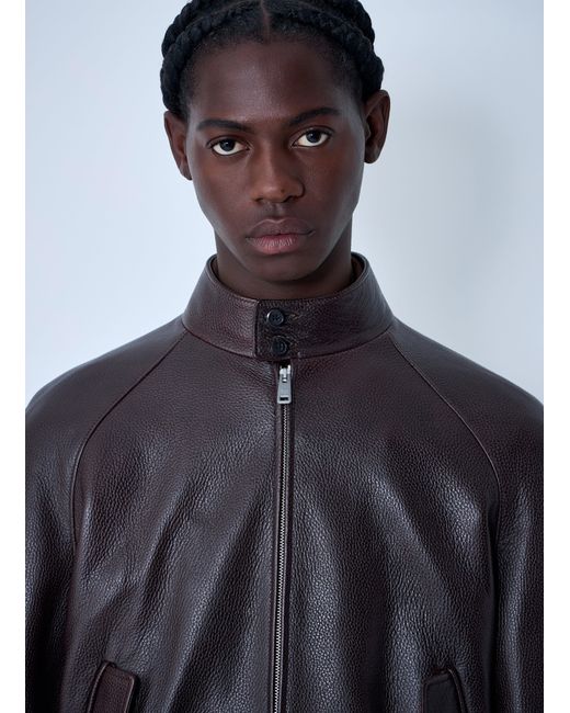 Prada Blue Leather Jacket for men