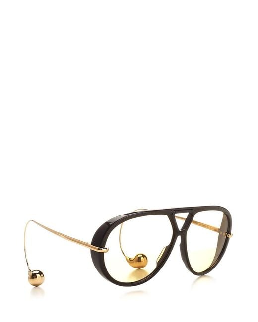 Bottega Veneta Natural "Loop" Glasses