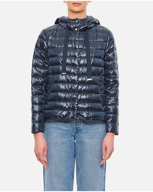 Herno Blue Nylon Down Jacket