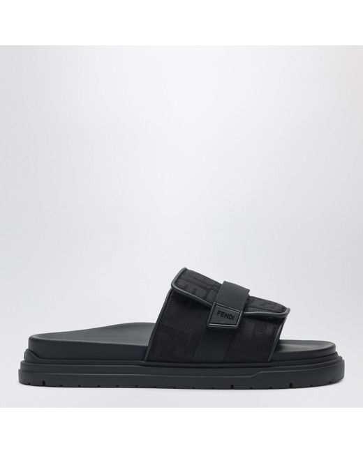 Fendi Black Chunky Slides for men