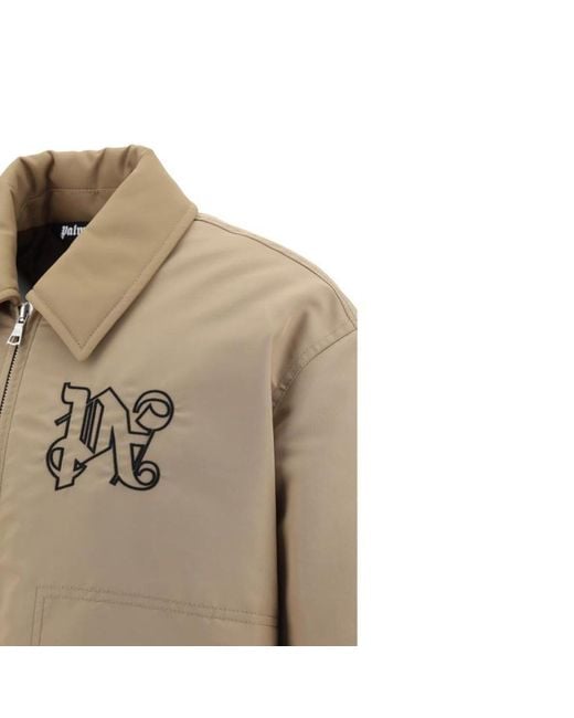 Palm Angels Natural Padded Bomber Jacket for men