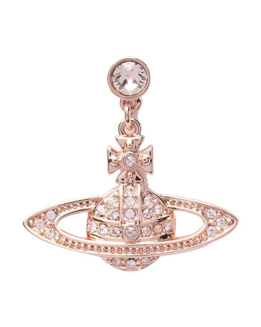 Vivienne Westwood Pink Mini Bas Relief Drop Earrings