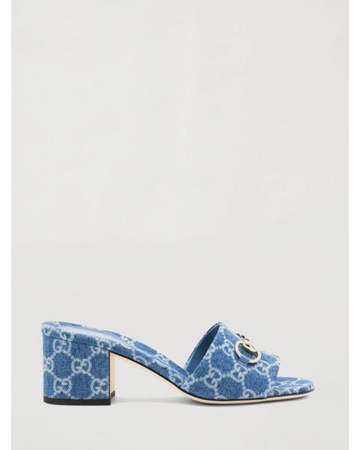 Gucci Blue Heeled Sandal