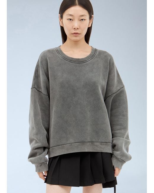 Acne Gray Logo Patch Sweatshirt