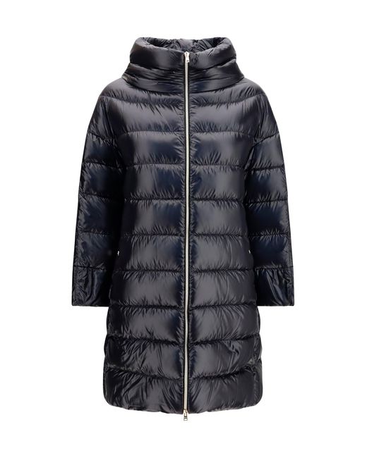 Herno Blue Midi Down Jacket