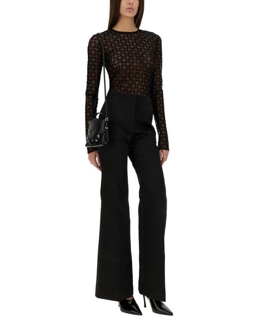 Givenchy Black Monogram Tulle Bodysuit