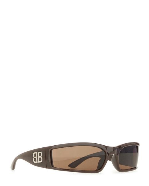 Balenciaga Brown "Sunset Rectangle" Sunglasses