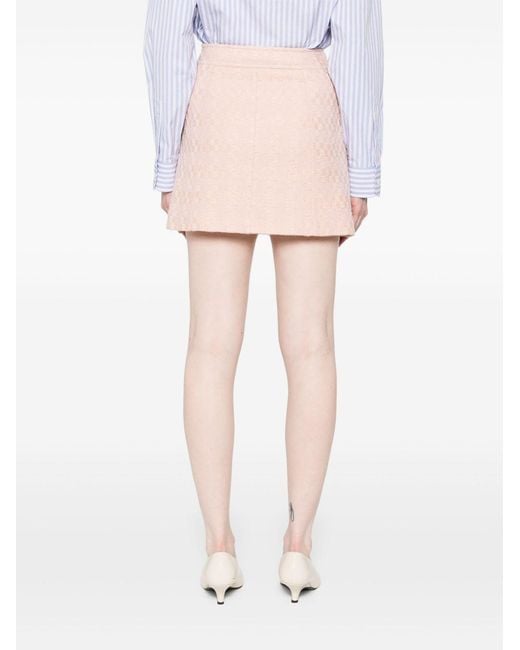 Céline Pink Wool Mini Skirt