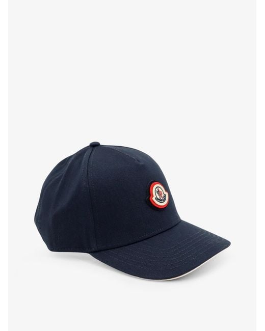 Moncler Blue Cotton Hat for men