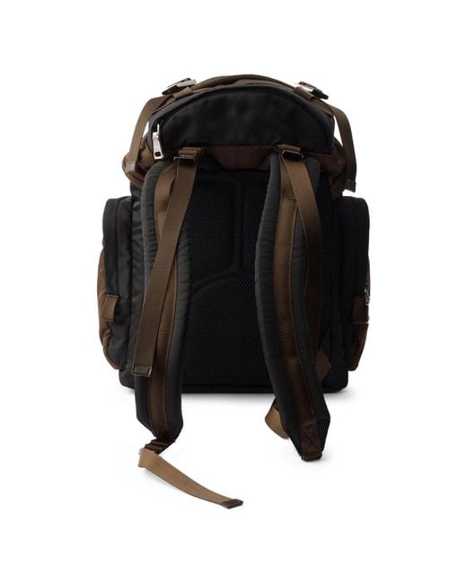 Prada Black Two-Tone Re-Nylon Backpack for men