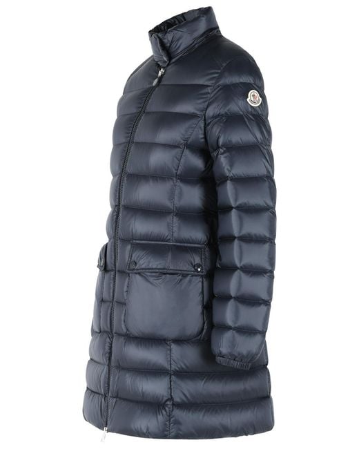 Moncler Blue 'Genet' Long Polyamide Down Jacket