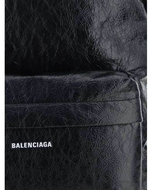 Balenciaga Black Explorer Backpack for men