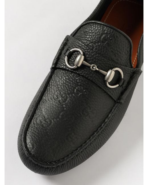 Gucci White Driver Loafers for men