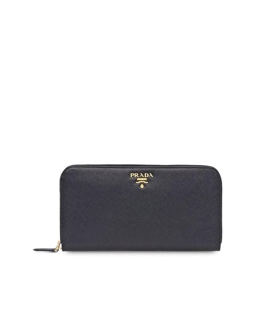 Prada Blue Continental Wallet