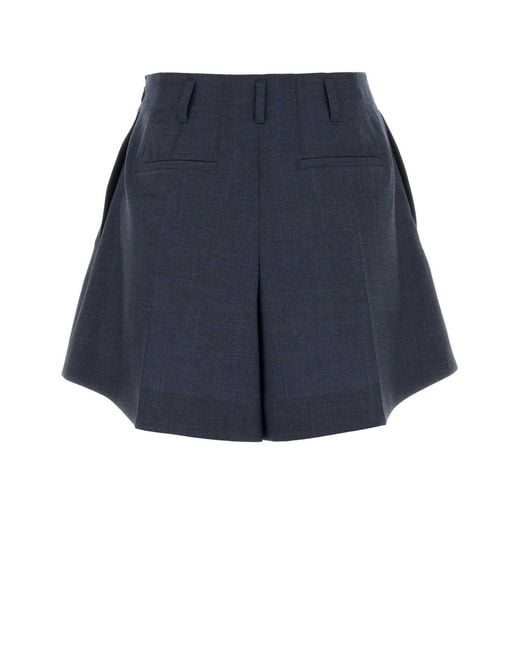 Givenchy Blue Wool Shorts