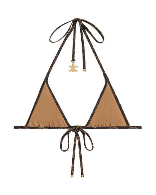 Céline Metallic Triangle Top