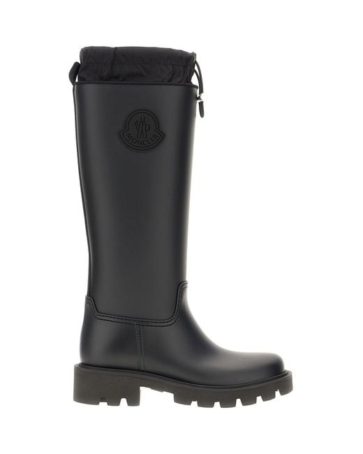 Moncler Black Kickstream High Rain Boots