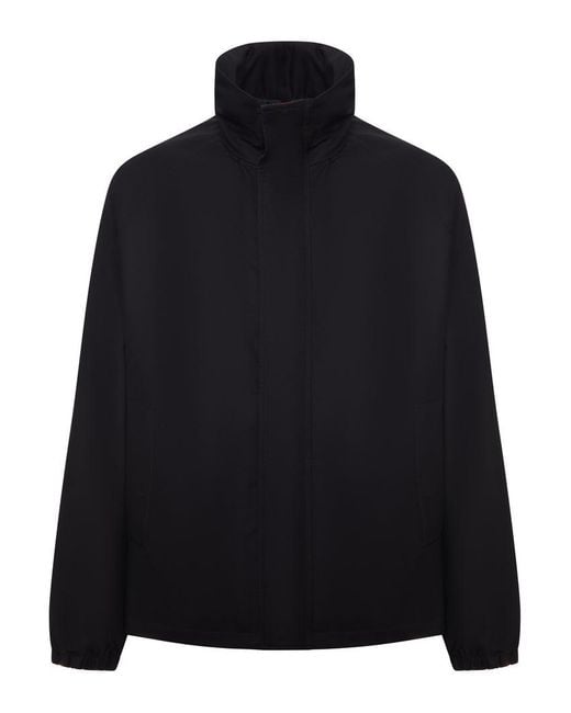 Gucci Black Compact Cotton Jacket With Zip for men