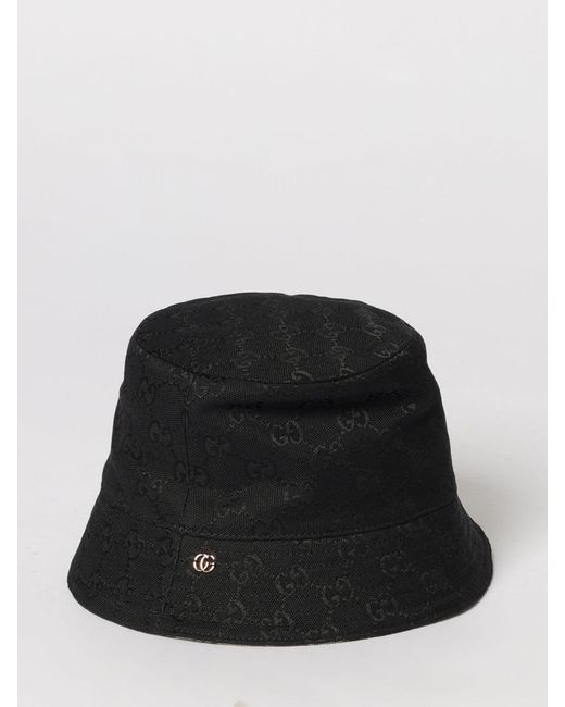 Gucci Black Reversible Gg Jacquard Canvas Hat