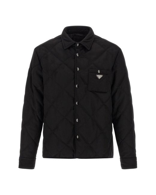 Prada Black Cashmere Overshihrt for men