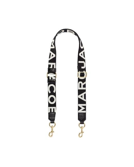 Marc Jacobs Black The Thin Logo Webbing Strap
