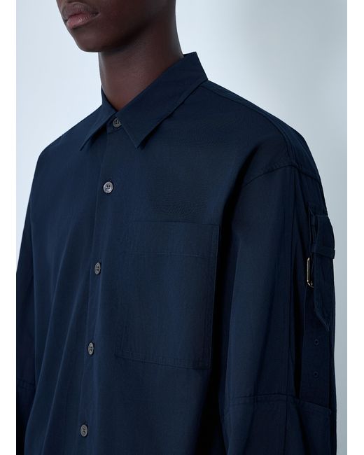 Dries Van Noten Blue Button-Down Shirt for men