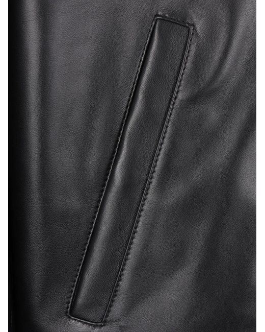 Loewe Black Leather Jacket for men