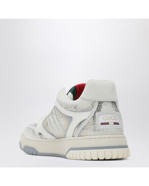 Gucci White Re-Web Glitter/ Gradient Sneakers