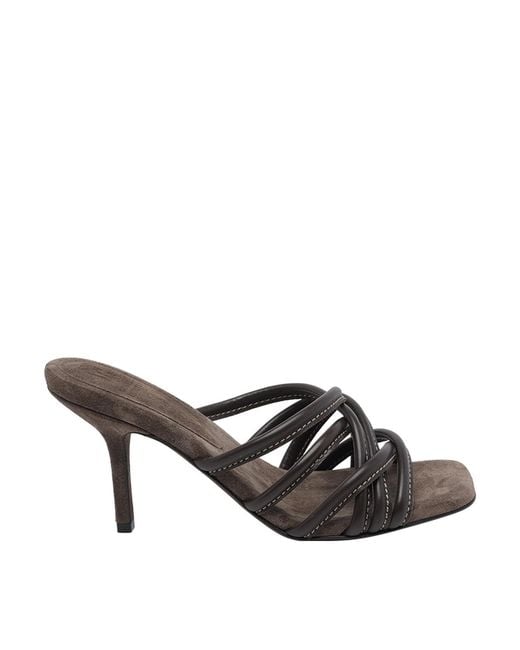 Brunello Cucinelli Gray Pump Sandals
