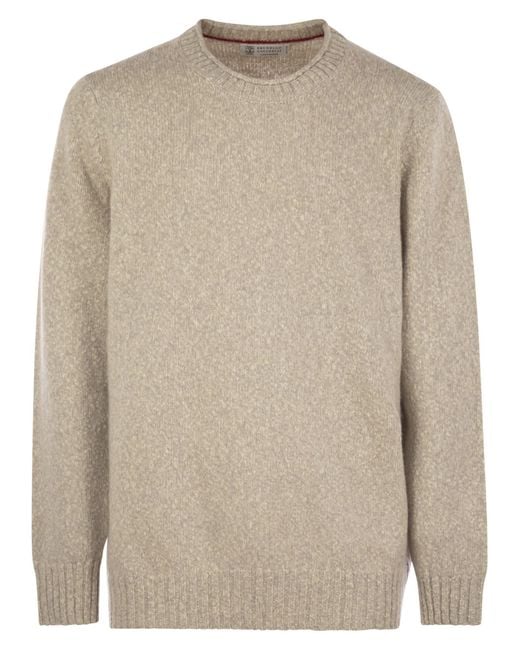 Brunello Cucinelli Natural Buttoned Sweater for men