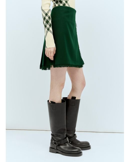 Burberry Green Wool Kilt