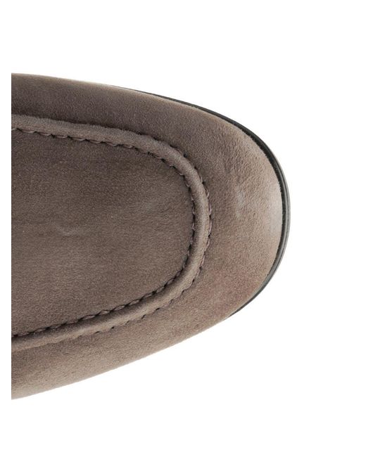 Ferragamo Gray "Tiberius" Moccasin for men