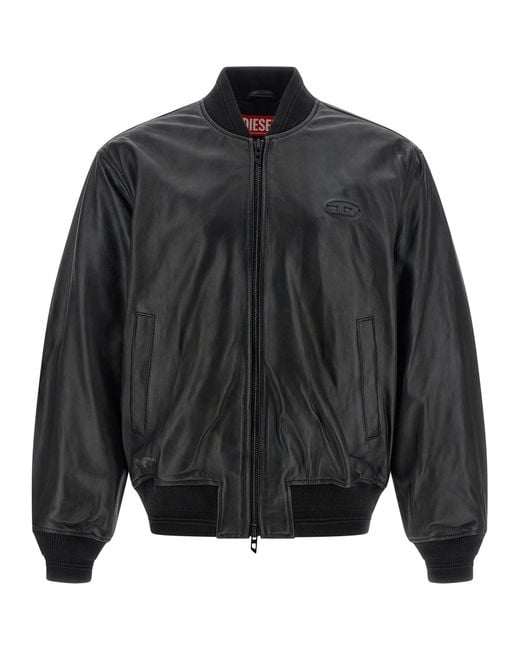DIESEL Gray L-Type Bomber Jacket for men