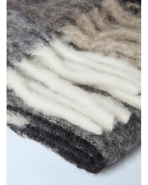 Acne Gray Check Scarf