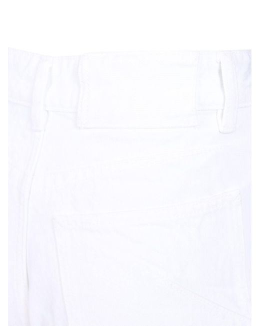 Alaïa White Alaïa Rounded Trousers