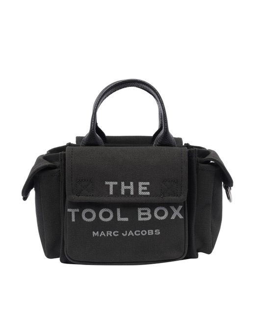 Marc Jacobs Black The Crossbody Tool Box Canvas Bag