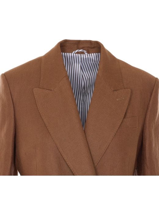 Brunello Cucinelli Brown Twill Fluid Jacket