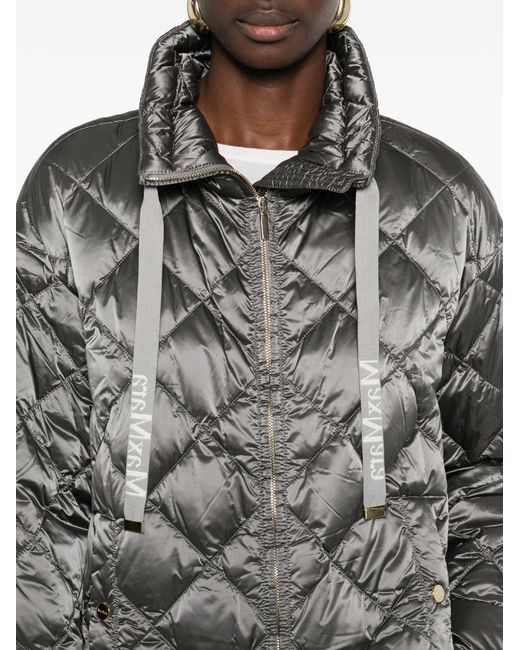 Max Mara Gray Padded Blouson Jacket