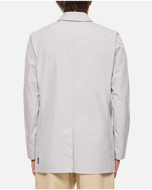 Herno Gray Laminar Waterproof Coat for men