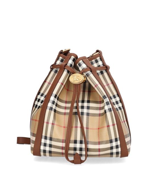 Burberry Multicolor Small "Check" Bucket Bag