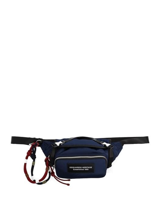 DSquared² Blue Dsquared Pouch "Heritage" for men